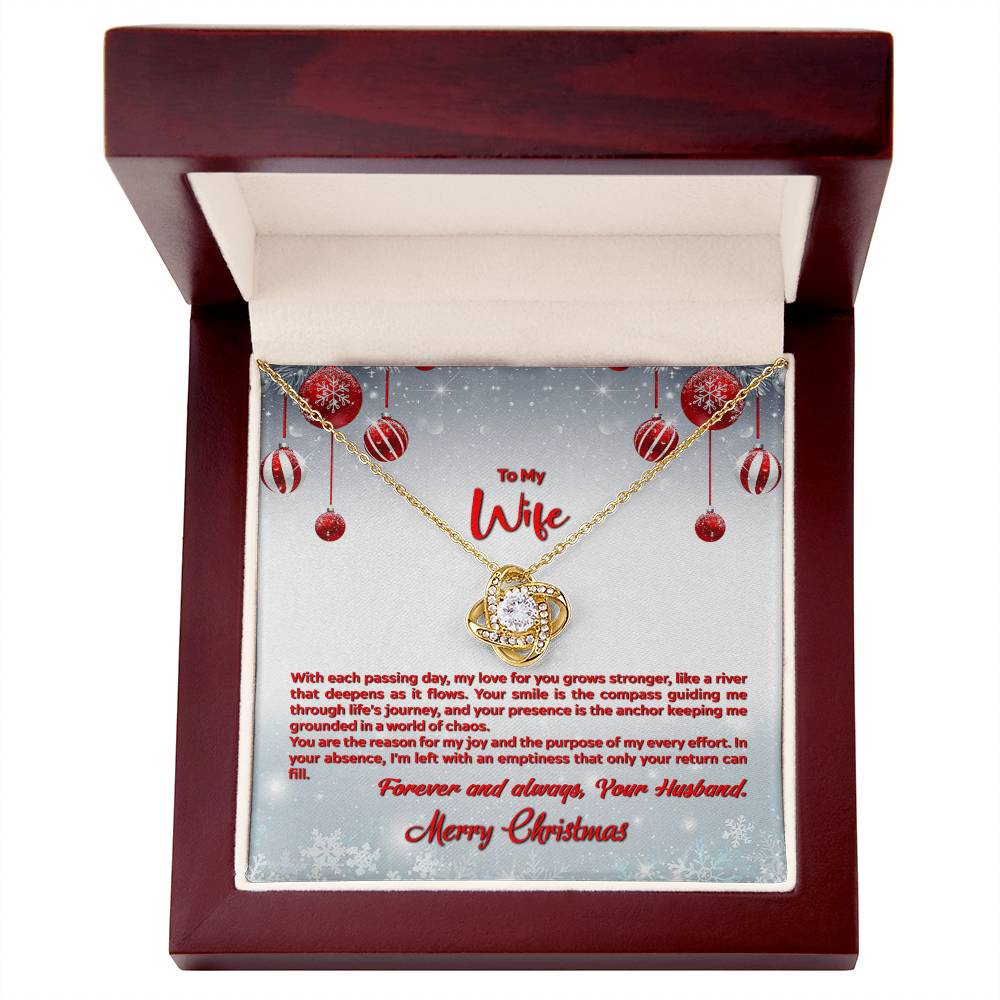 4012a Love Knot Necklace, Gift to my Wife with beautiful Message Card