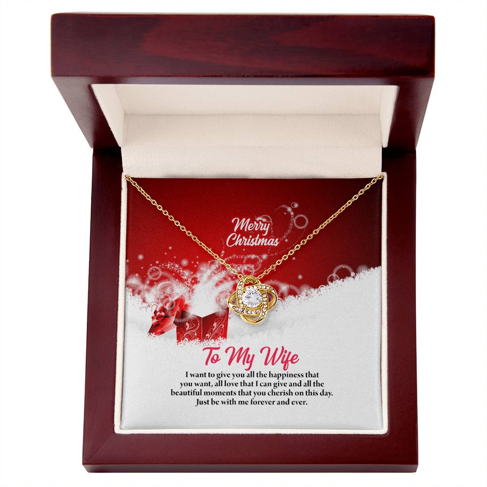 4003 Love Knot Necklace, Gift to my Wife with beautiful Message Card