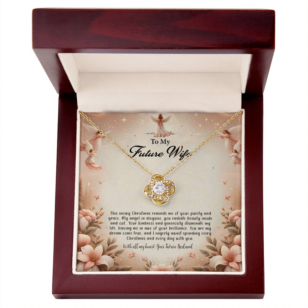 4052e Love Knot Necklace, Gift to my Future Wife with Beautiful Message Card