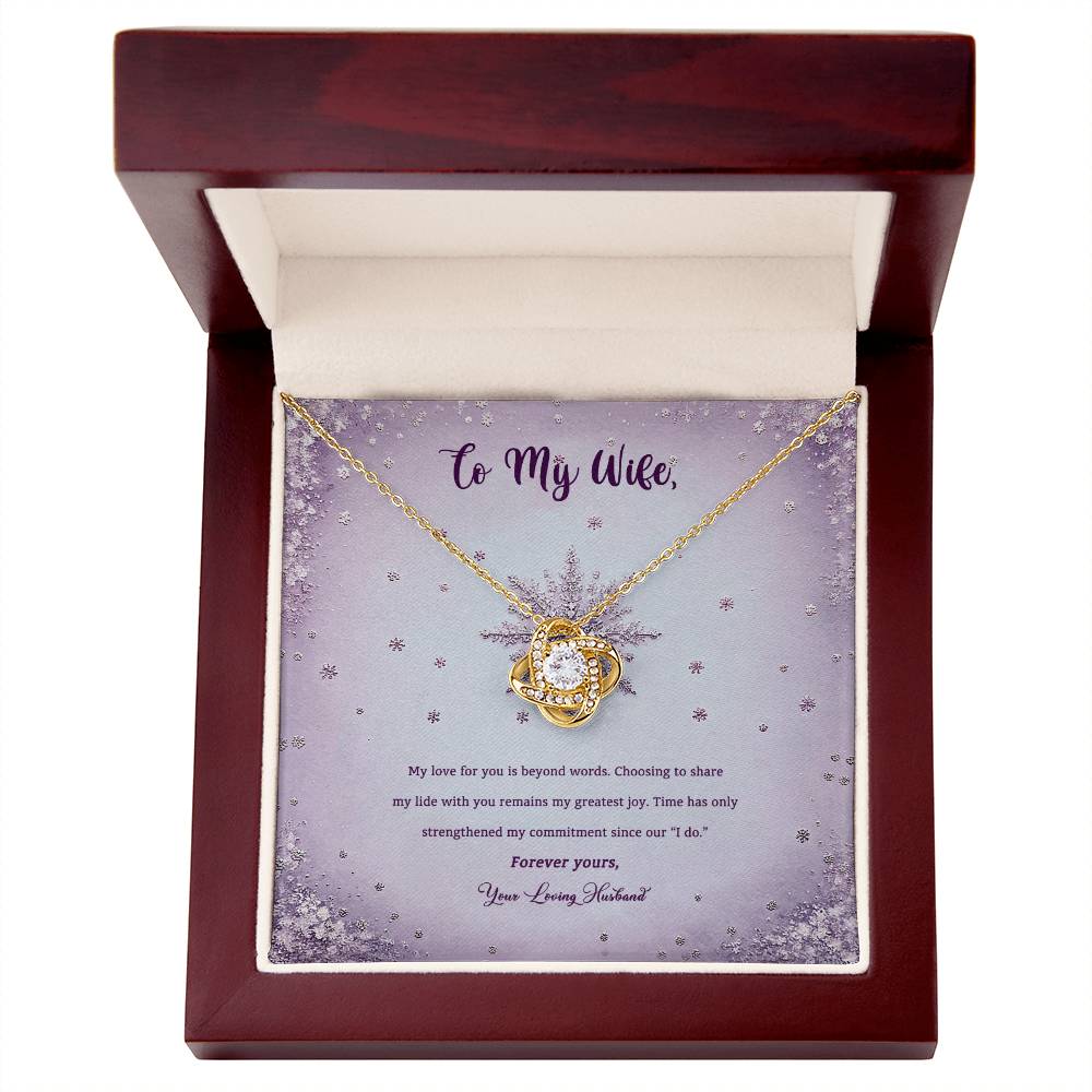 95314 d Love Knot Necklace, Gift to my Wife with beautiful Message Card