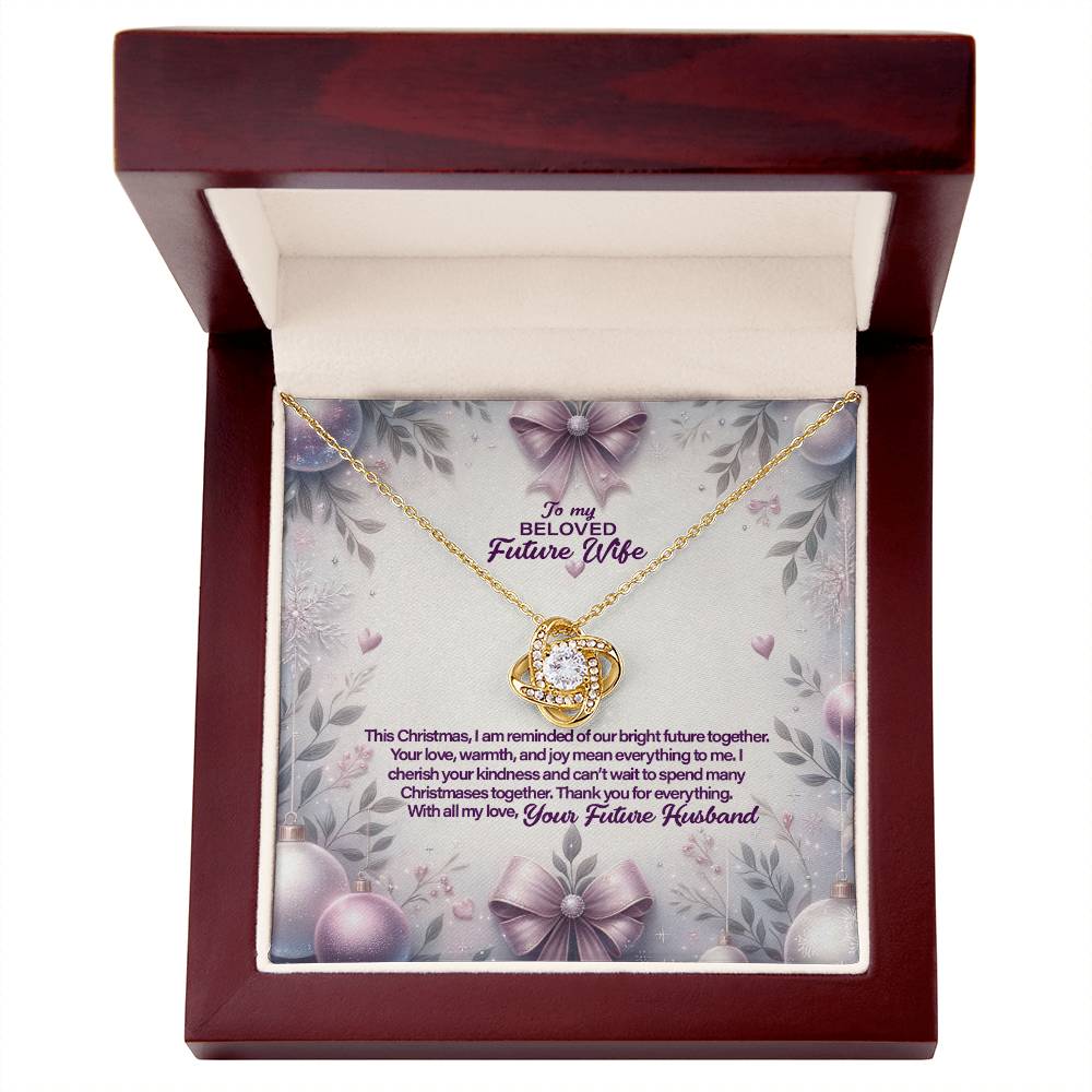 4053c Love Knot Necklace, Gift to my Future Wife with Beautiful Message Card