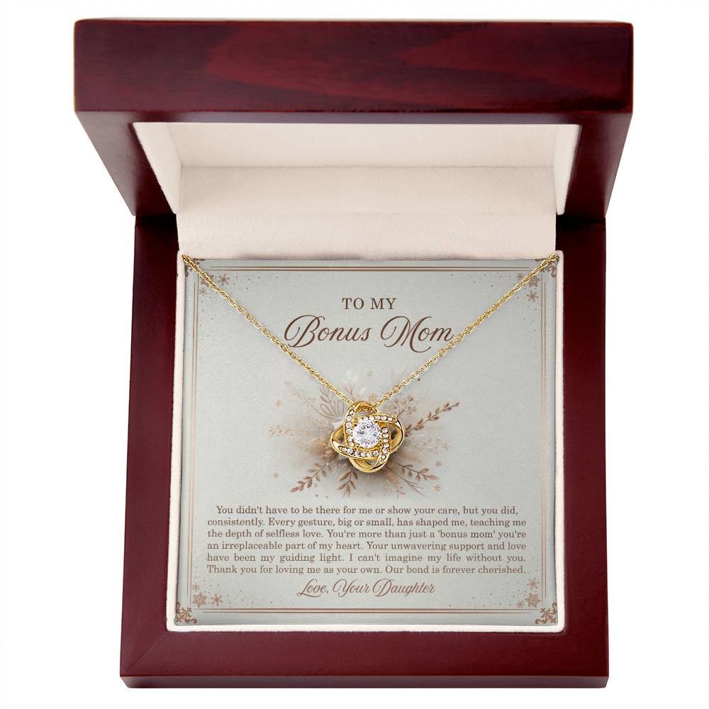 95318 a Love Knot Necklace, Gift to my Stepmom with Beautiful Message Card