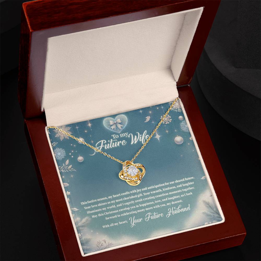 4045 (3) Love Knot Necklace, Gift to my Future Wife with Beautiful Message Card