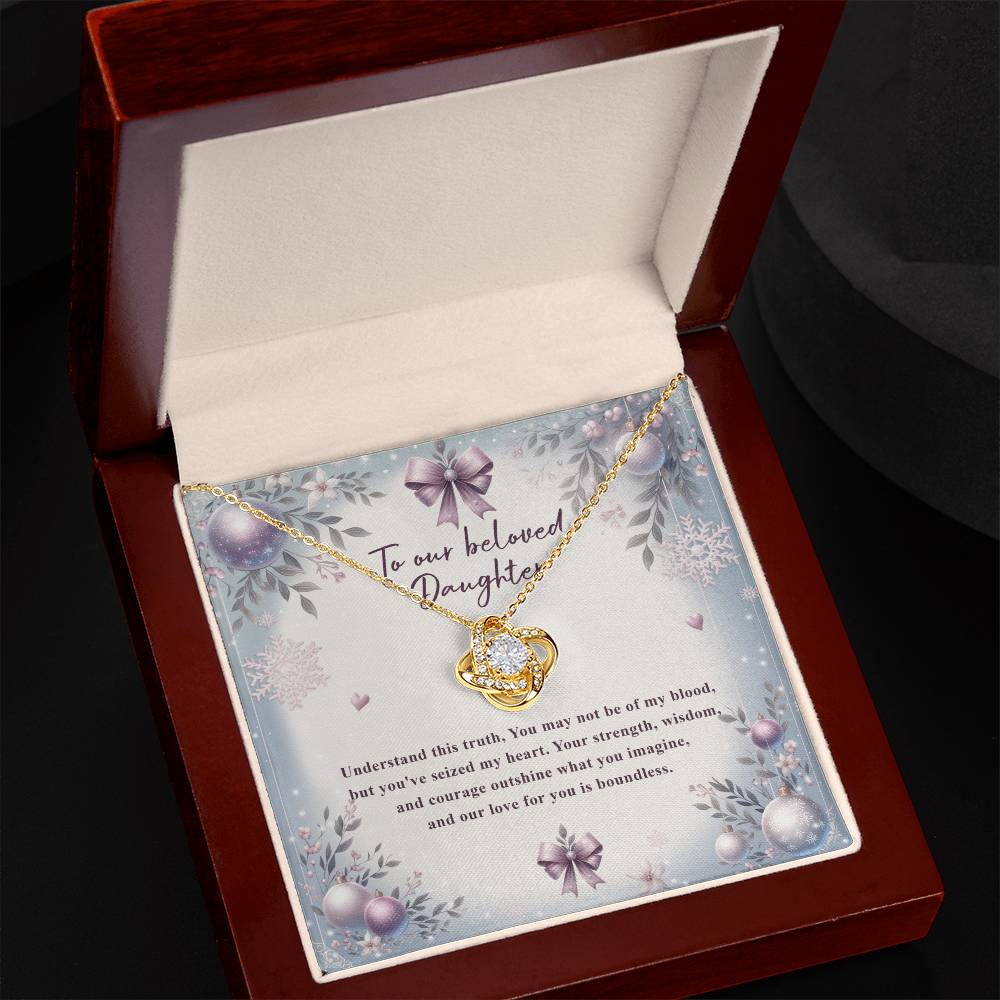 95784 a Love Knot Necklace, Gift to my Daughter with Beautiful Message Card