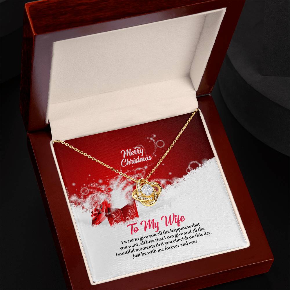 4003 Love Knot Necklace, Gift to my Wife with beautiful Message Card