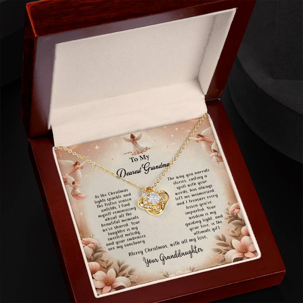 4052c Love Knot Necklace, Gift to my Grandma with Beautiful Message Card