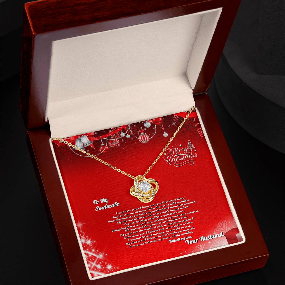 4007a Love Knot Necklace, Gift to My Soulmate with Message card