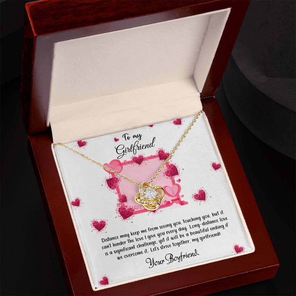 valentine-32d Love Knot Necklace, Gift to my Future Wife with Beautiful Message Card