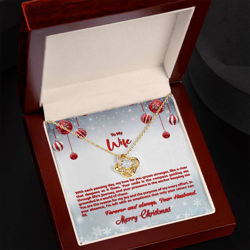 4012a Love Knot Necklace, Gift to my Wife with beautiful Message Card