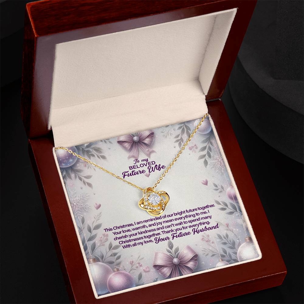 4053c Love Knot Necklace, Gift to my Future Wife with Beautiful Message Card