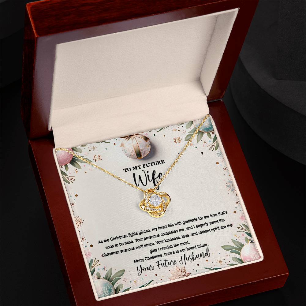 4048(d) Love Knot Necklace, Gift to my Future Wife with Beautiful Message Card