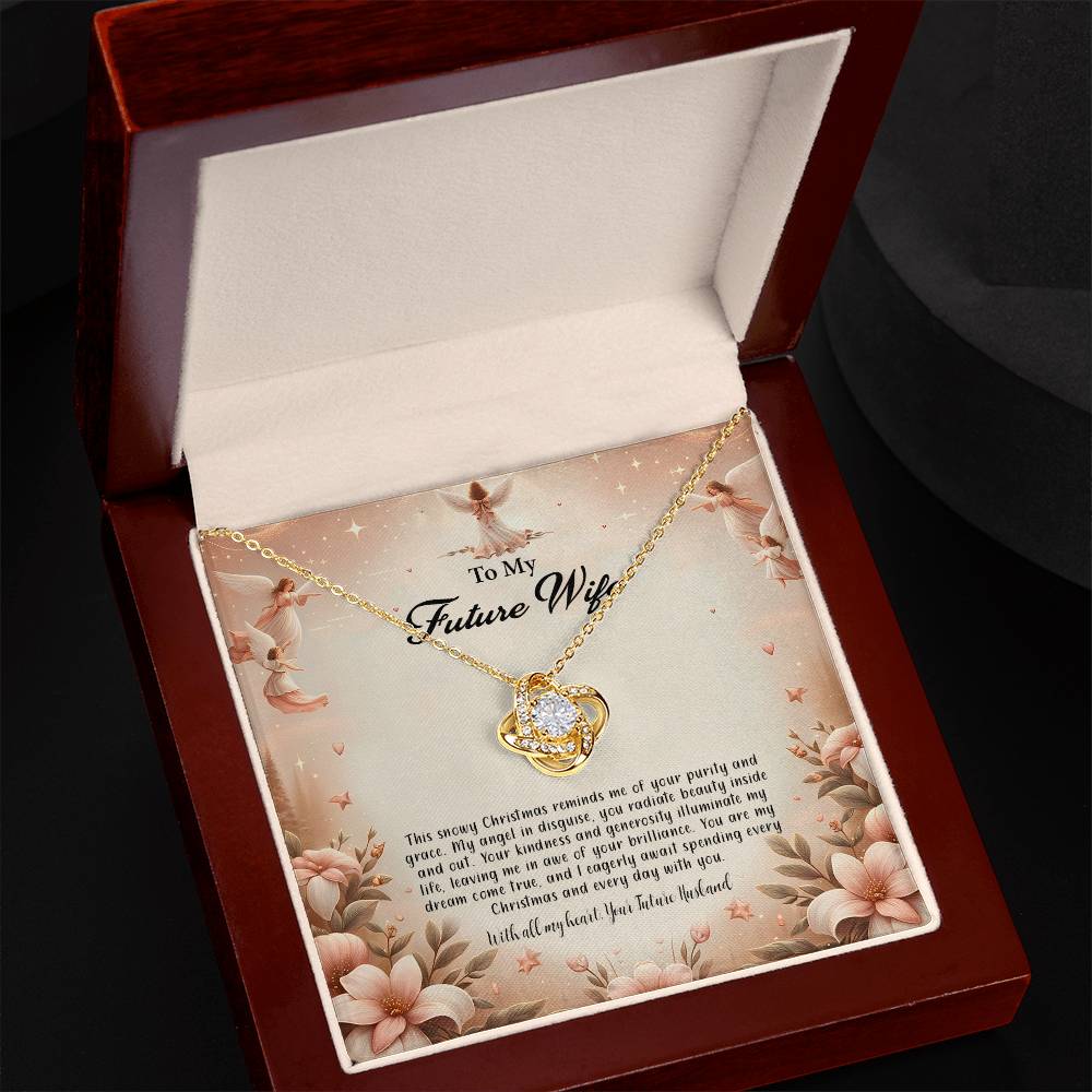 4052e Love Knot Necklace, Gift to my Future Wife with Beautiful Message Card