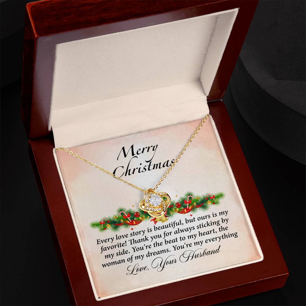 4009 Love Knot Necklace, Gift to My Soulmate with Message card