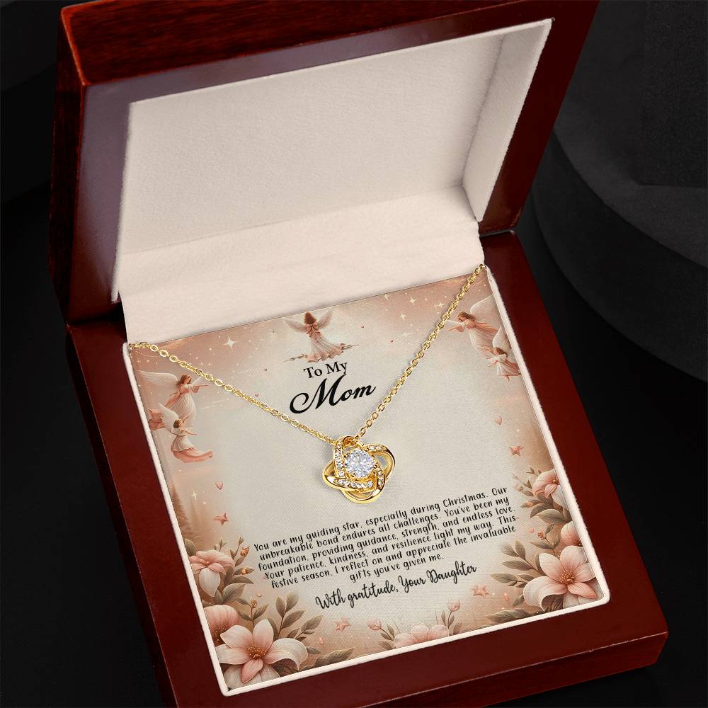 4052d Love Knot Necklace, Gift to my Mom with Beautiful Message Card