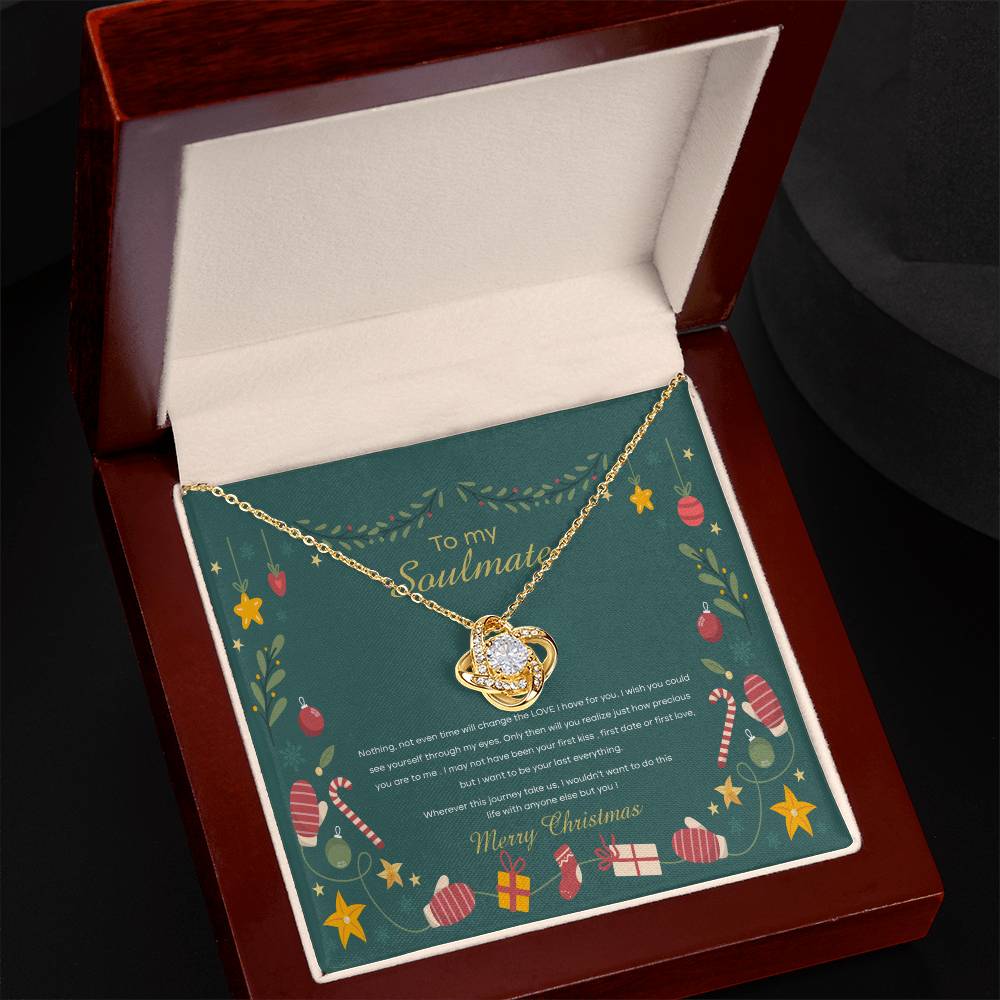 94098 Love Knot Necklace, Gift to My Soulmate with Message card