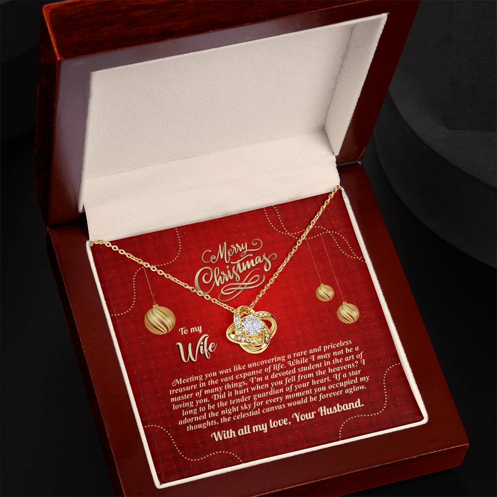 94096b Love Knot Necklace, Gift to my Wife with beautiful Message Card