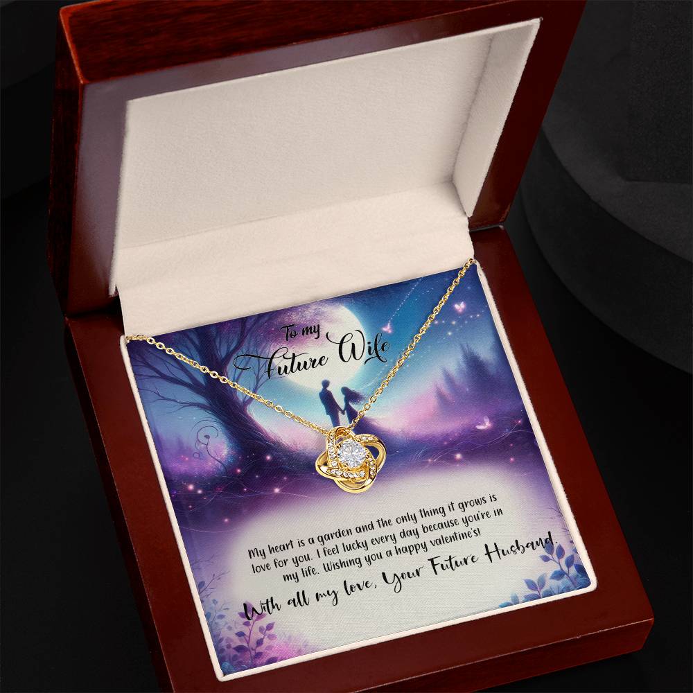 Valentine-st19d Love Knot Necklace, Gift to my Future Wife with Beautiful Message Card