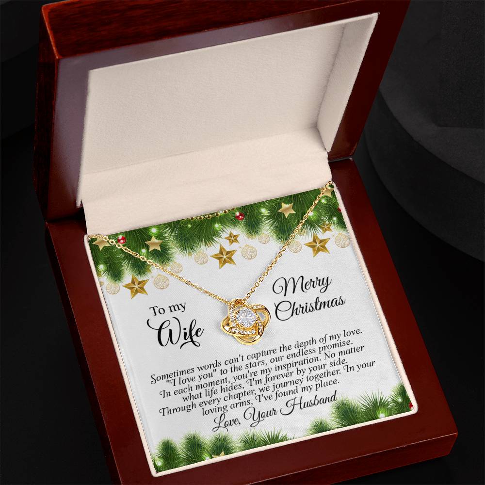 4004c Love Knot Necklace, Gift to my Wife with beautiful Message Card