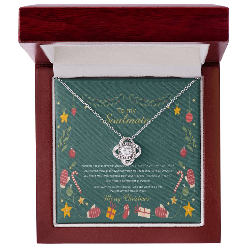 94098 Love Knot Necklace, Gift to My Soulmate with Message card