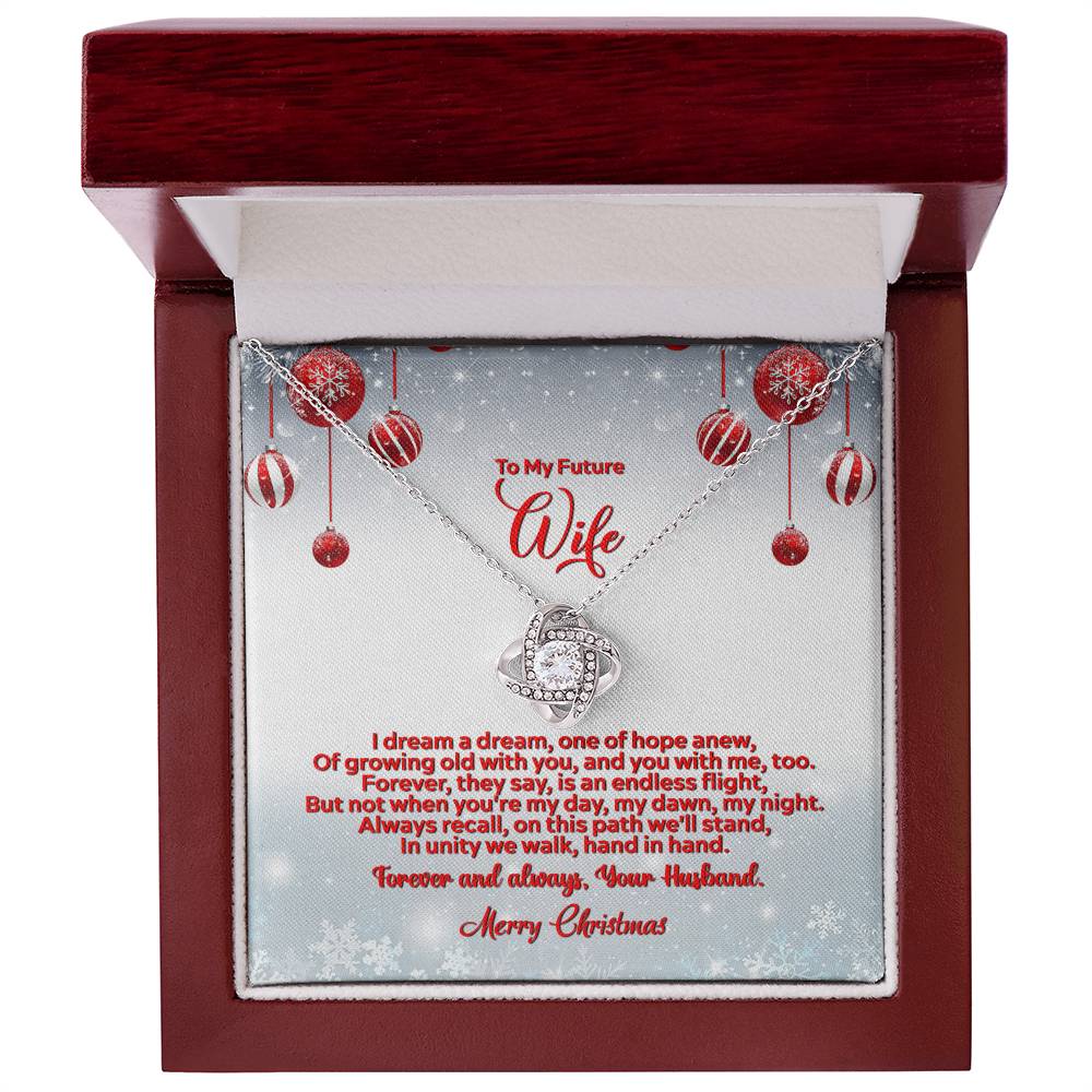 4012b Love Knot Necklace, Gift to my Wife with beautiful Message Card