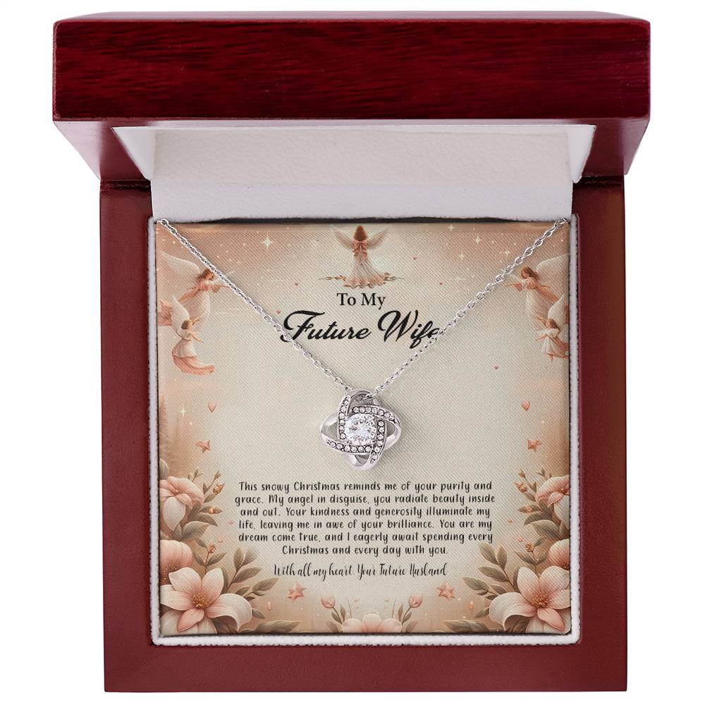 4052e Love Knot Necklace, Gift to my Future Wife with Beautiful Message Card