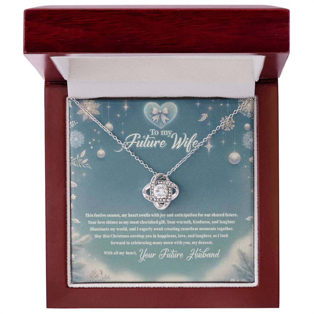 4045 (3) Love Knot Necklace, Gift to my Future Wife with Beautiful Message Card