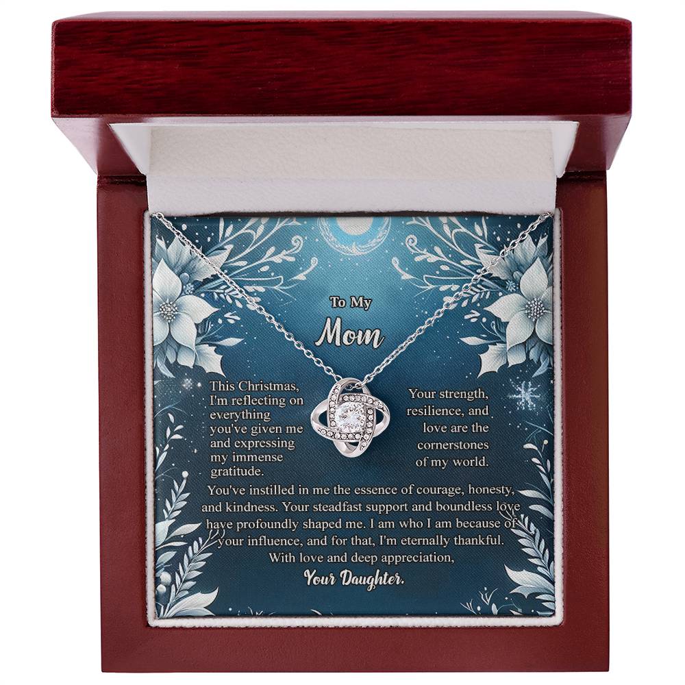 4046a Love Knot Necklace, Gift to my Mom with Beautiful Message Card