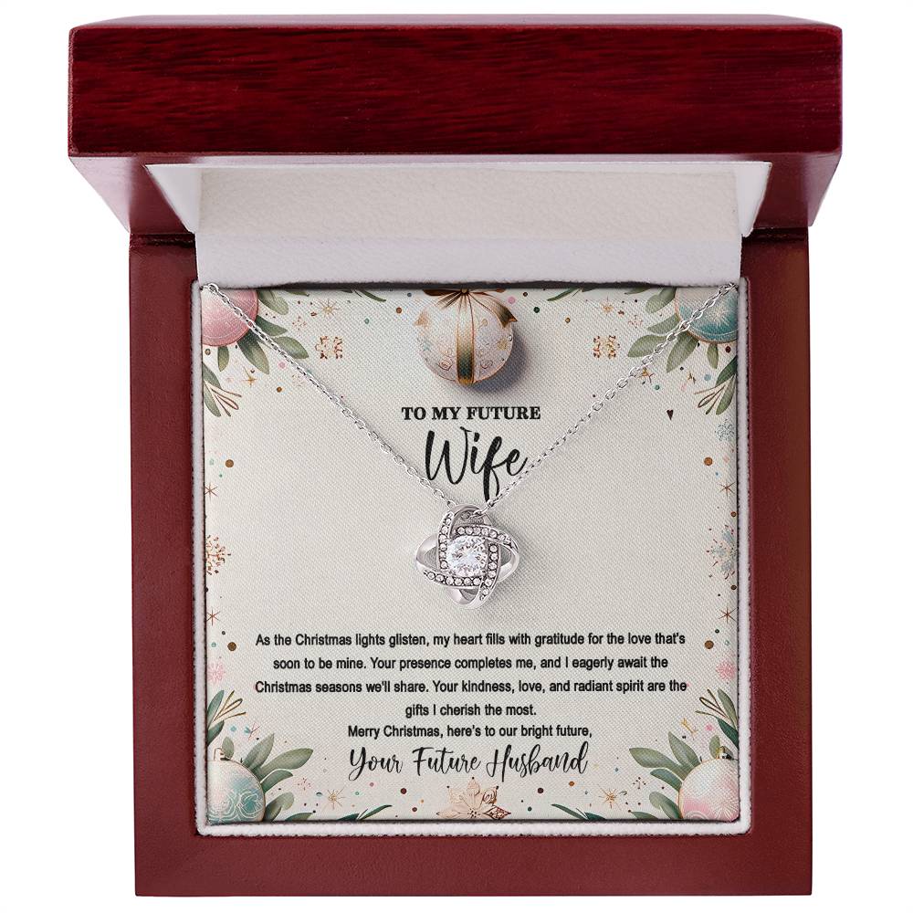 4048(d) Love Knot Necklace, Gift to my Future Wife with Beautiful Message Card