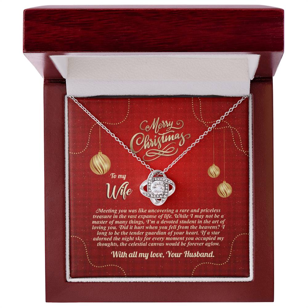 94096b Love Knot Necklace, Gift to my Wife with beautiful Message Card