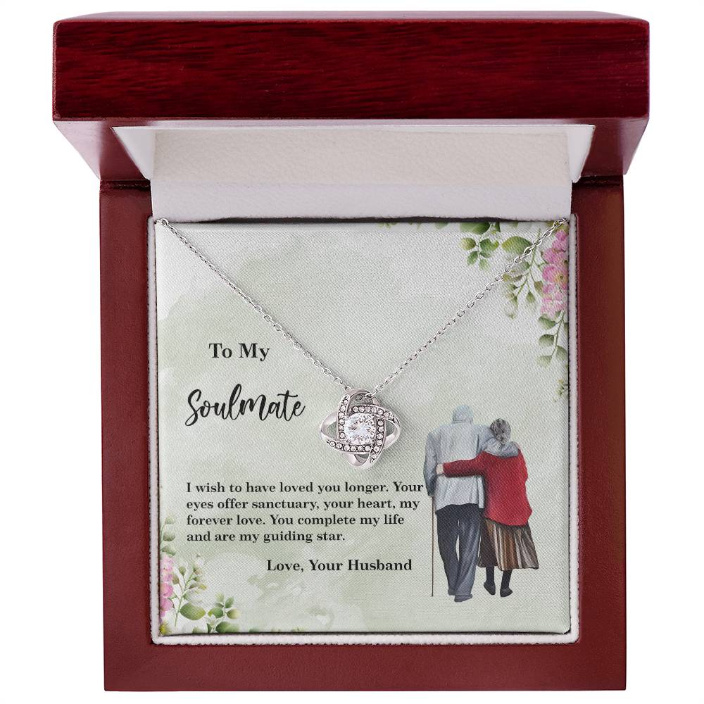 4028c Love Knot Necklace, Gift to My Soulmate with Message card