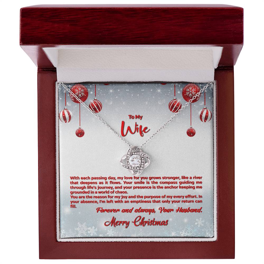 4012a Love Knot Necklace, Gift to my Wife with beautiful Message Card