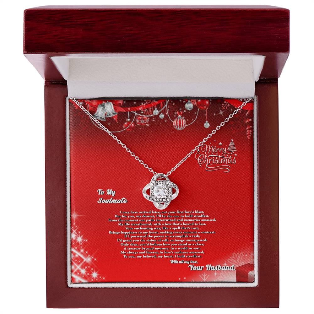 4007a Love Knot Necklace, Gift to My Soulmate with Message card