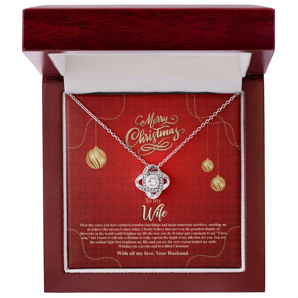 94096a Love Knot Necklace, Gift to my Wife with beautiful Message Card