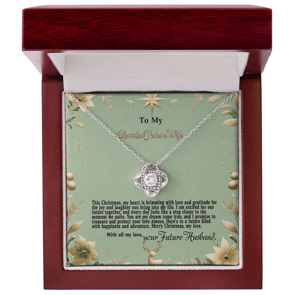 4047c Love Knot Necklace, Gift to my Future Wife with Beautiful Message Card