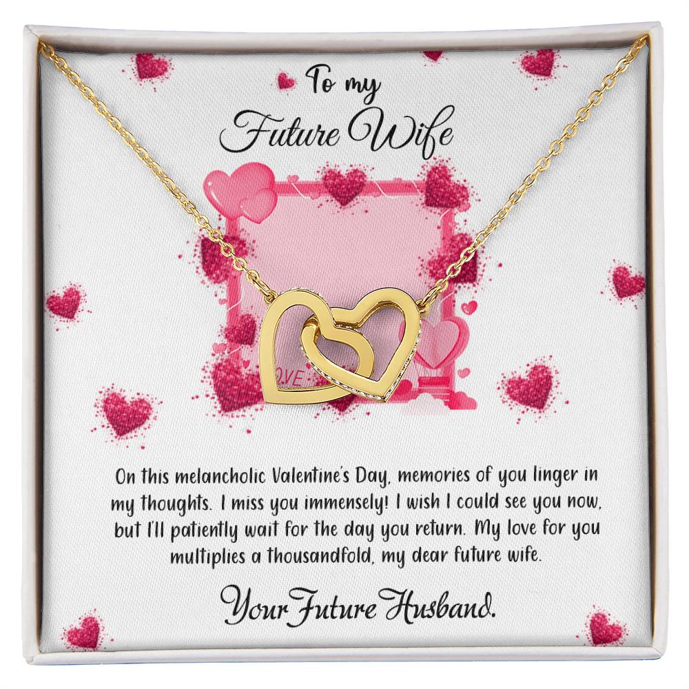 valentine-32a (7) Interlocking Hearts Necklace, Gift to my Wife with Beautiful Message Card