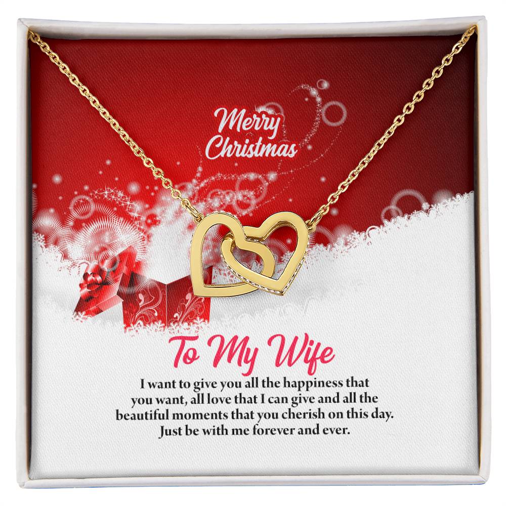 4003 Interlocking Hearts neck, Gift to my Wife with Beautiful Message Card