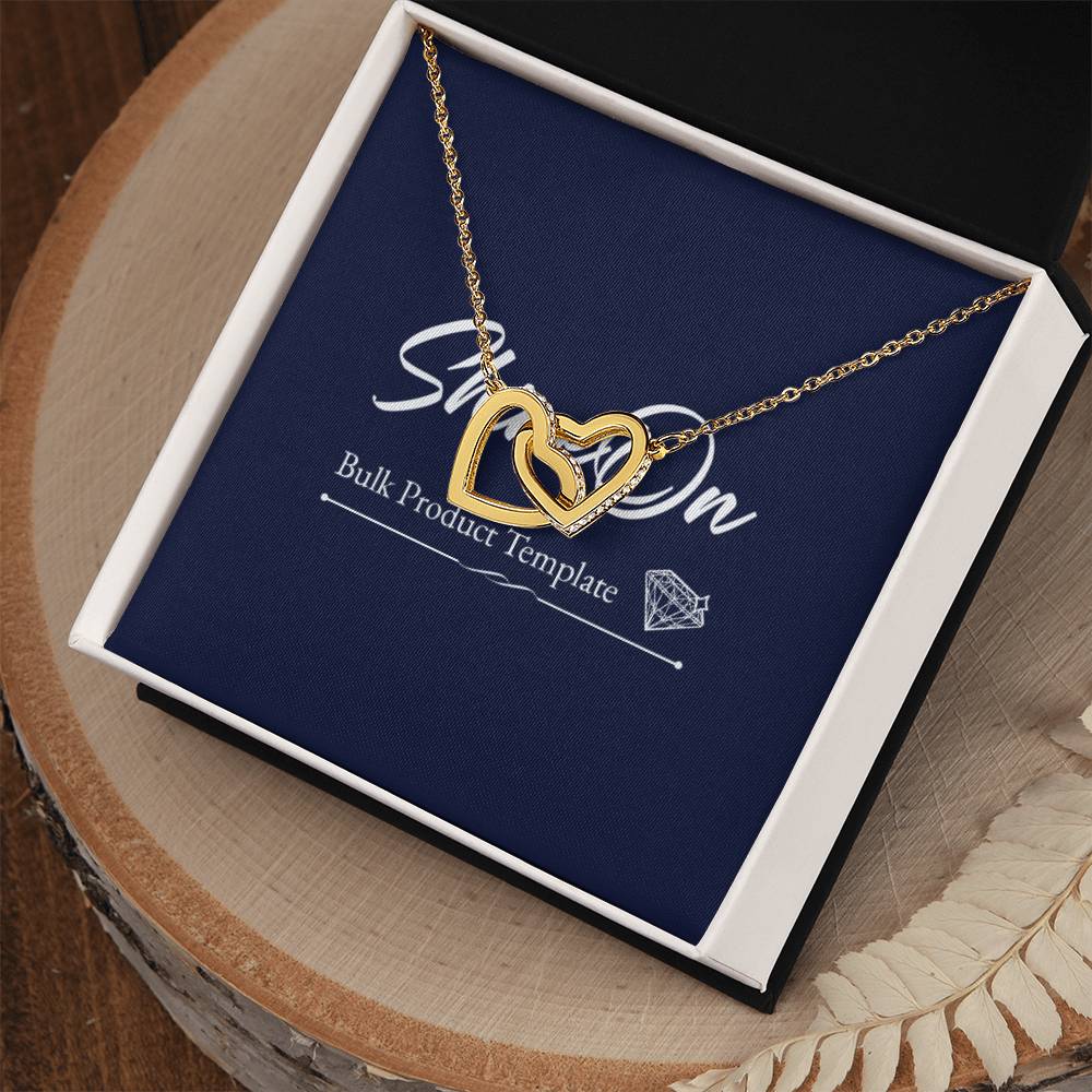 Interlocking Hearts neck, Gift to My Soulmate with Message Card