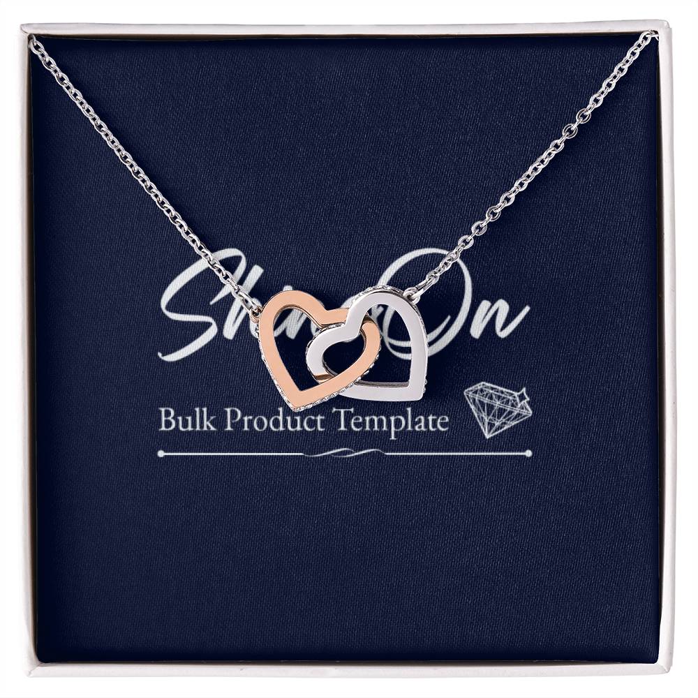 Interlocking Hearts Necklace, Gift to my Girlfriend with Beautiful Message Card