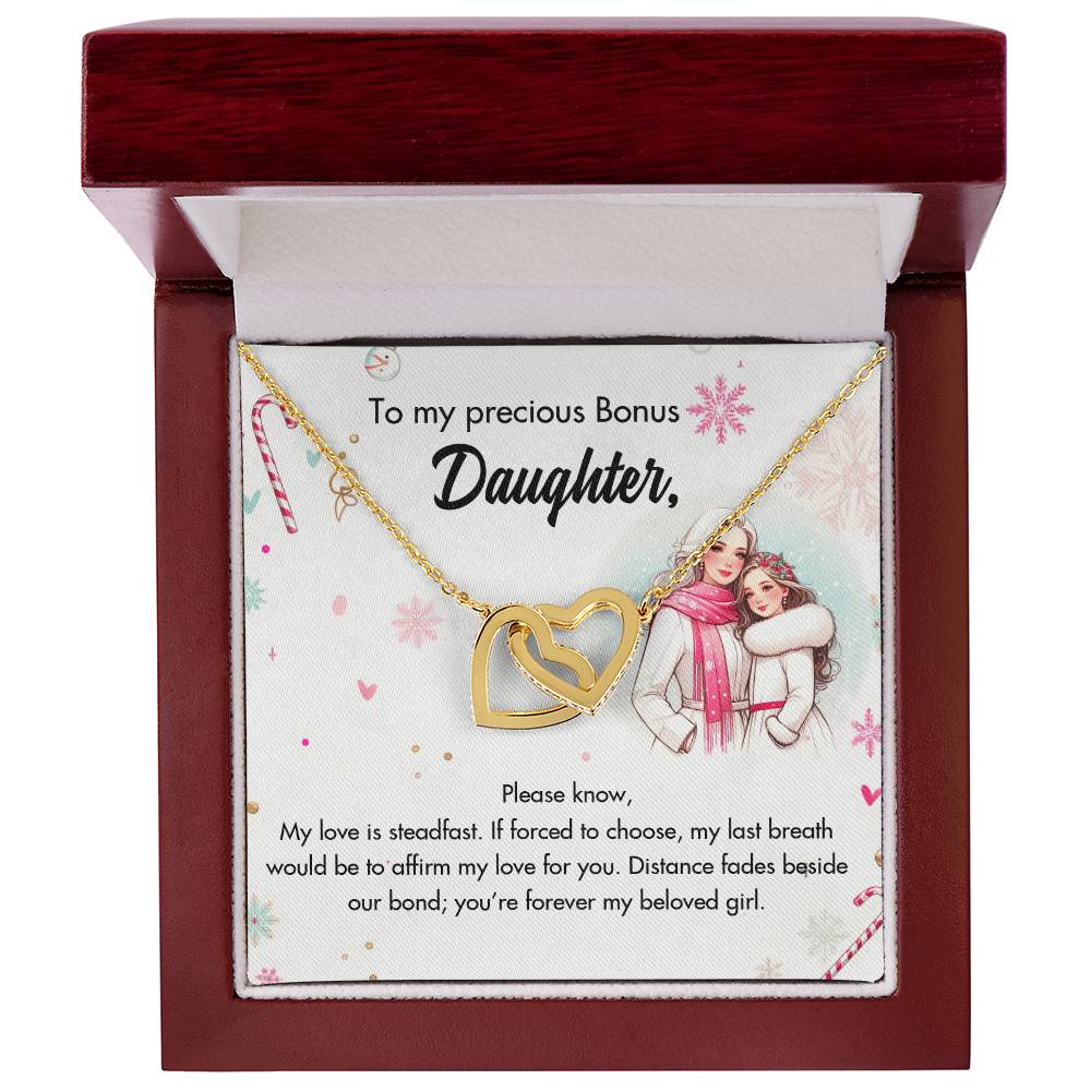 95127-a Interlocking Hearts Necklace, Gift to my Daughter with Beautiful Message Card