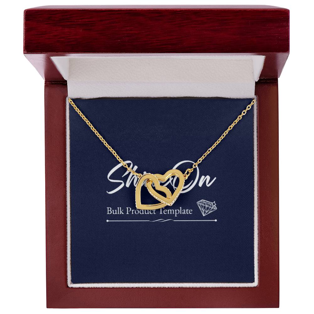 Interlocking Hearts neck, Gift to My Soulmate with Message Card