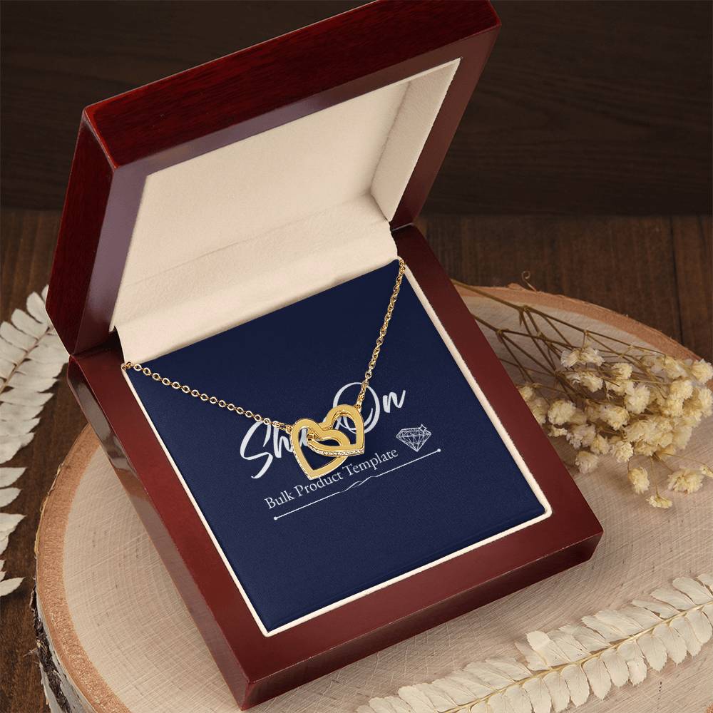 Interlocking Hearts neck, Gift to My Soulmate with Message Card