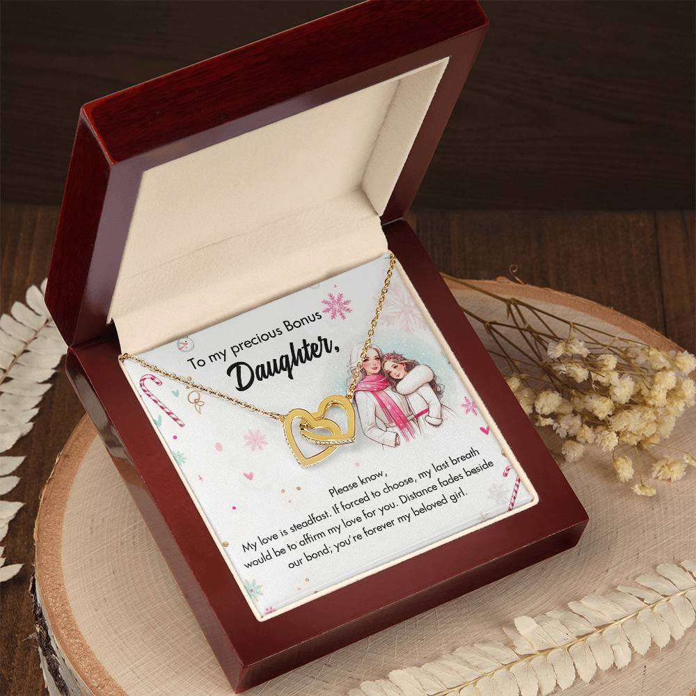 95127-a Interlocking Hearts Necklace, Gift to my Daughter with Beautiful Message Card