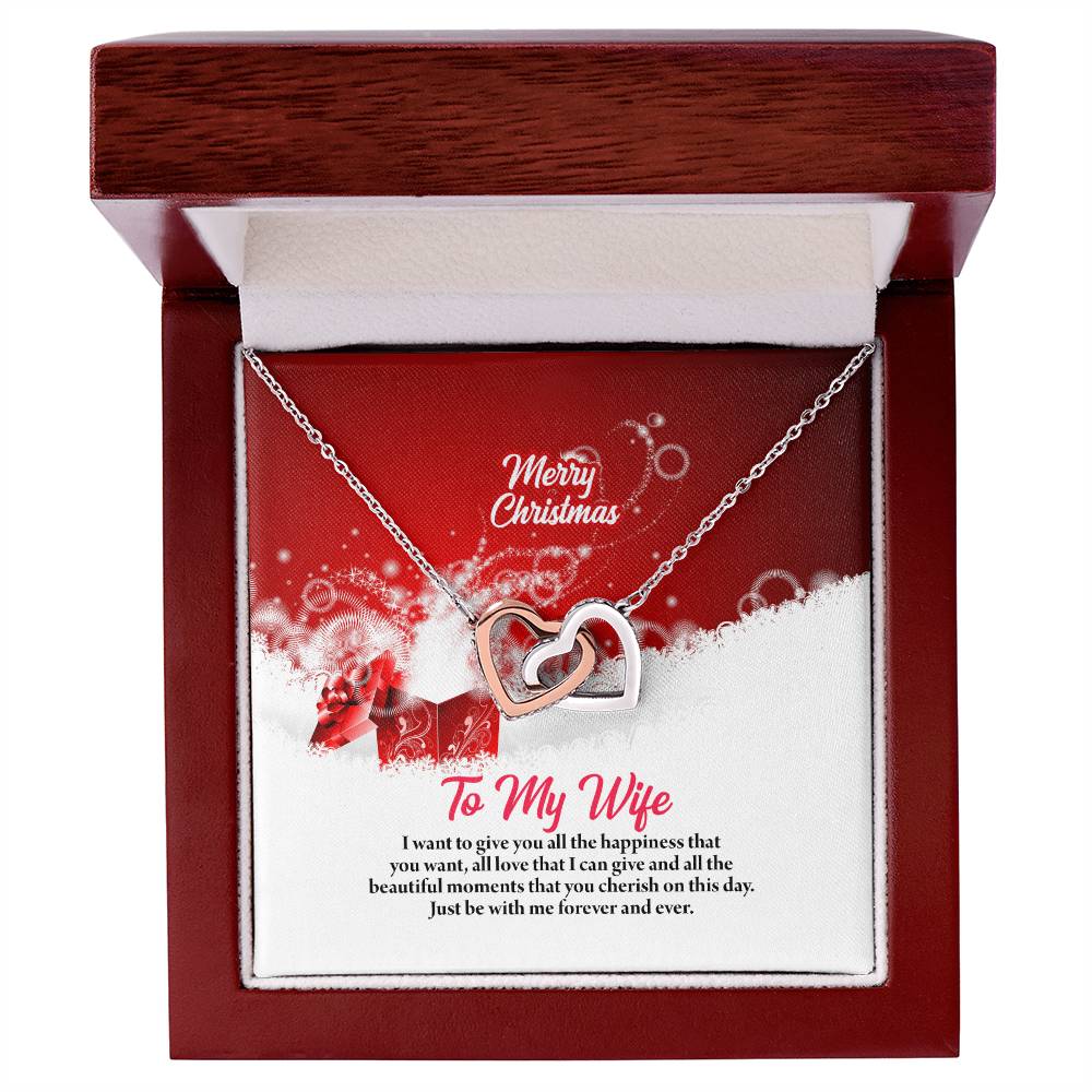 4003 Interlocking Hearts neck, Gift to my Wife with Beautiful Message Card