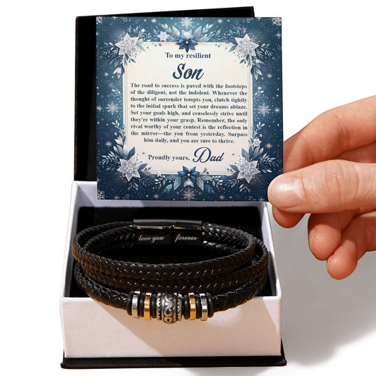 1006a Love you forever Bracelet, Gift for my Son with Message Card