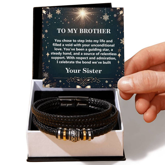 1009c Love you forever Bracelet, Gift to my Brother with Message Card