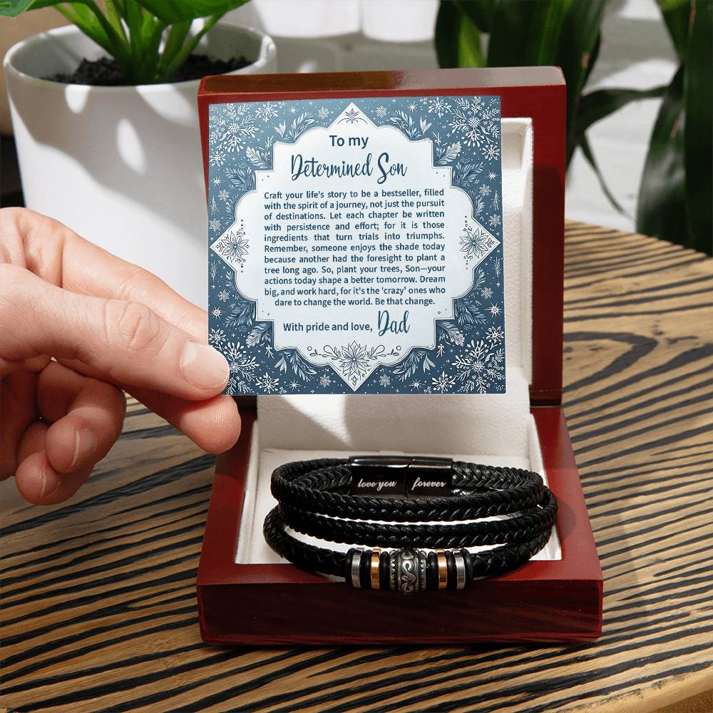 Love You Forever Bracelet, Gift for my son with message card