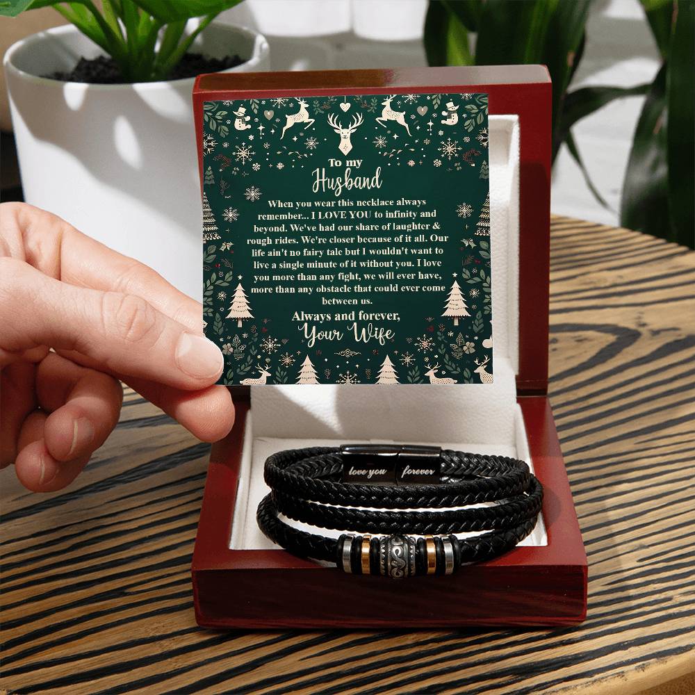 3002c Love you forever Bracelet, Gift to my Husband with Message Card