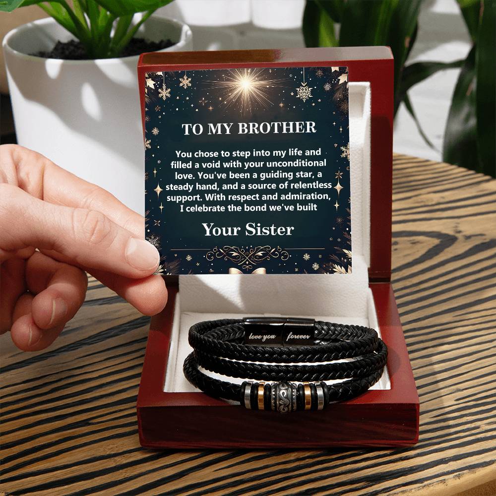 1009c Love you forever Bracelet, Gift to my Brother with Message Card