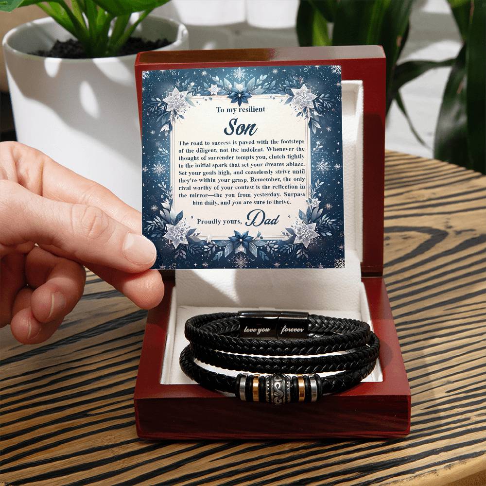 1006a Love you forever Bracelet, Gift for my Son with Message Card