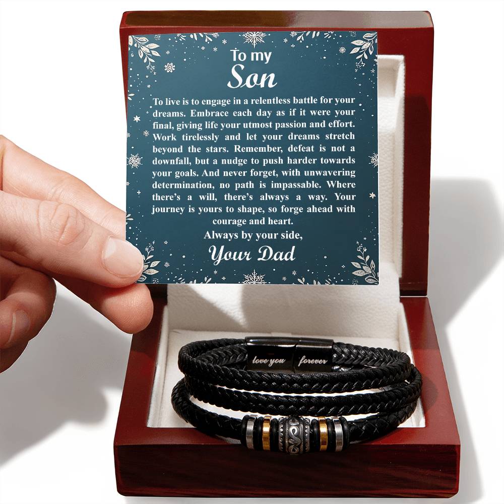 3003b Love you forever Bracelet, Gift for my Son with Message Card